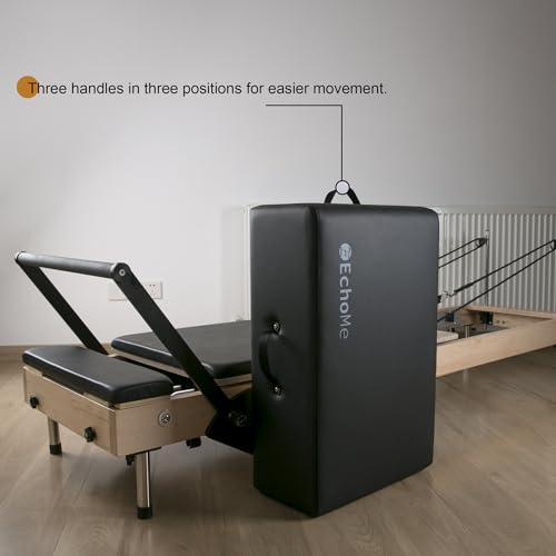 Pilates Sitting Box for Pilates Reformer by EchoMe, Box Pilates Reformer for Home Gym,Professional Studio Use,and Strength Exercises,Pilates Reformer Accessory for Pilates Exercises