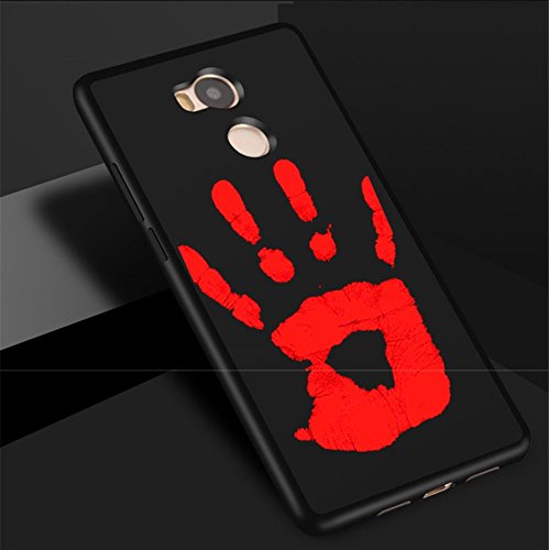 Thermosensitive Color Change Universal Magical PU Case Fingerprint Temperature Sensing Thermal Sensor Heat for 4.5" to 5"phone