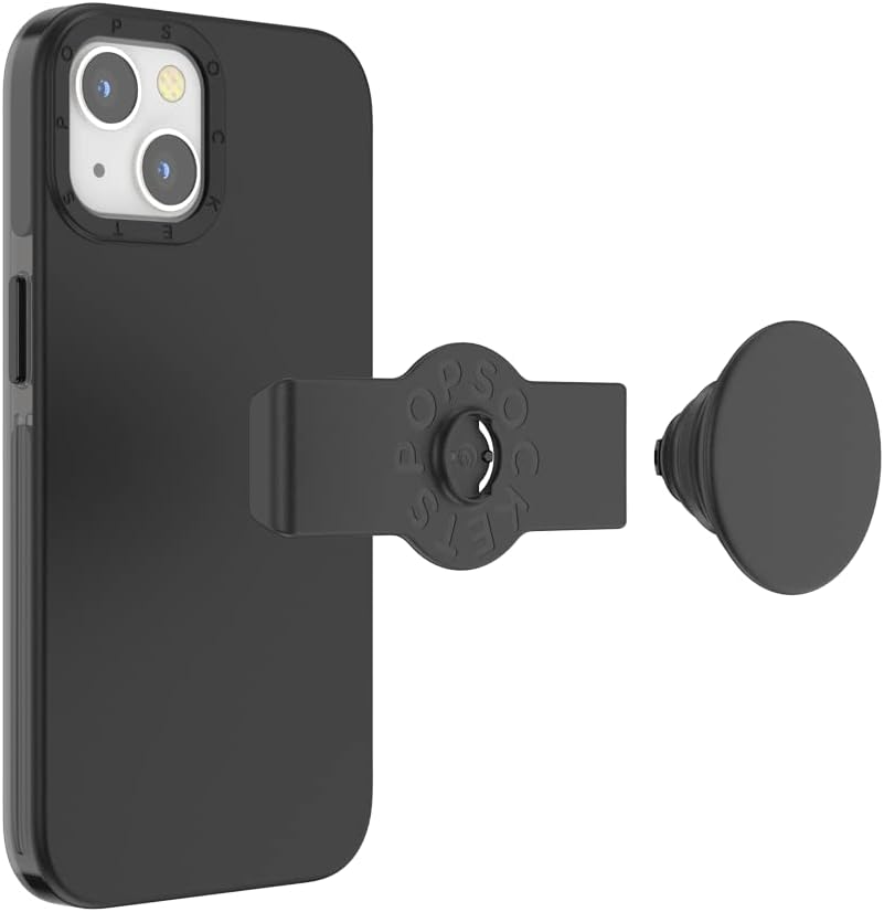 PopSockets iPhone 13 Pro Case with Phone Grip and Slide, Phone Case for iPhone 13 Pro - Black