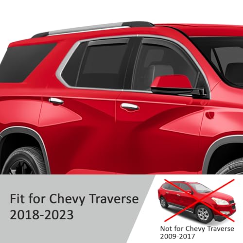 Voron Glass in-Channel Extra Durable Rain Guards for Chevrolet (Chevy) Traverse 2018-2023, Window Deflectors, Vent Window Visors, 4 Pieces - 220118 by Voron Glass - Image 5