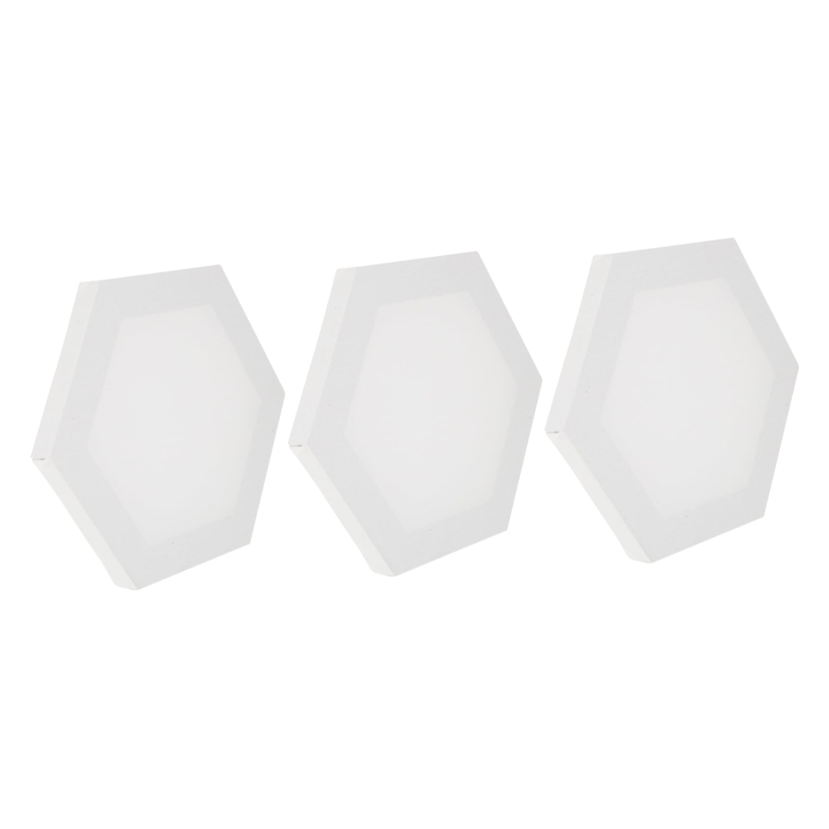 Panneaux de Toile à Peindre en Coton Blanc Cadre en Bois pour Loisirs de Peinture pour Lot de 3 Débutants et Étudiants