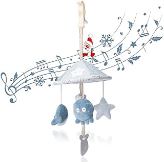 Pwtuuki Baby Pram Toys, Baby Stroller Hanging Toy, Pram Hanging Rattles Toys, Baby Cot Crib Toy, Wind Chimes Toys, Baby Sensory Toys for Newborn Babies Toddlers Boys Girls Kids 0-36 Months