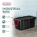 Sterilite 4-Pack Industrial Tote, Heavy-Duty Storage Bins w/Lids and Wheels, 40 Gallon - Stackable Organizing Containers for Home, Garage, Office, and Basement