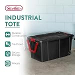Sterilite Industrial Storage Tote w/Wheels for Garage, 40 Gallon, 4-Pack - Image 4