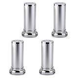 ZXCVBNAS Tischbeine Aluminium Legierung Verstellbare Schrankfüße Praktisch Gebürstet Möbelfüße Gummimatte, Höhenverstellbar für Tische, Sofas, Betten, Regale Usw,300mm/11.81in
