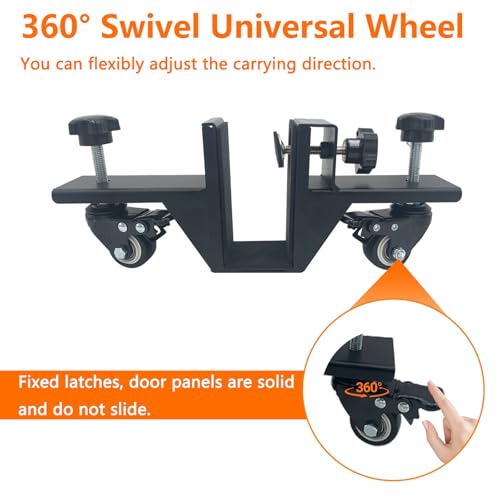 2 Stück Türwagen, Türinstallationsset mit Rädern, Einstellbar Schwere Tür-Handwagen Türwagen für Transport von 2,5-4,5cm Tür-Panels