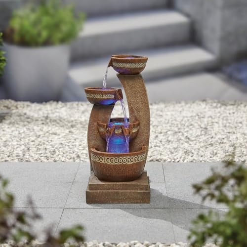 Image of Azure Columns with Lights Modern Water Feature - Without Protective Cover Kit