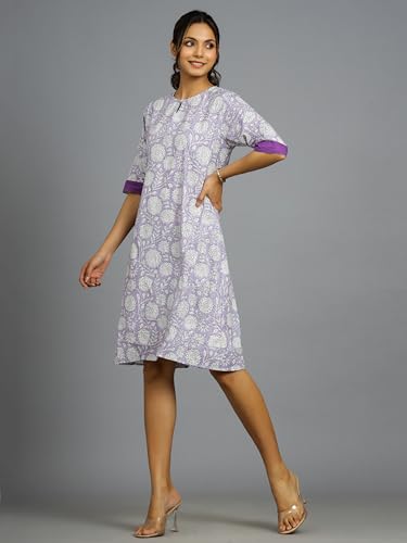 Image of Ravaiyaa - Attitude is everything Womens Soft Crepe Silk Casual Dress Summer Floral Printed Dress Ladies Tank Midi Sundress