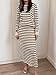 ANRABESS 2 Piece Skirts Sets For Women Fall Fashion 2025 Striped Sweater Midi Dress Knit Lounge Travel Outfits Winter Clothes Beige Black Medium