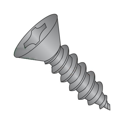 #2 x 3/8" Type AB Self-Tapping Screws/Phillips/Flat Head/Steel/Black Oxide (Carton: 10,000 pcs)
