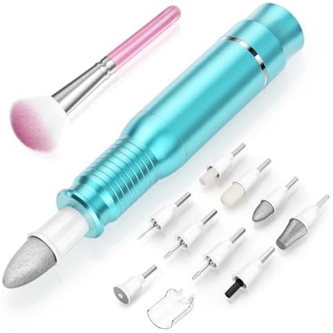 Subay Professional Manicure Pedicure Kit, Electric Nail Drill Set with LED Display, 25000RPM, 11-Piece Attachments Plus 20 Sanding Bands, Nail Grinder Tool for Women Men Baby Pets, with Dust Brush Cover
