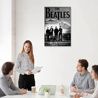 YBRAVO Poster décoratif sur toile Beatles noir et blanc – Impression d’art moderne pour chambre à coucher – 50 x 75 cm - Les Beatles, Paul McCartney, John Lennon, RIngo Starr, George Harrison YBRAVO Poster décoratif sur toile Beatles noir et blanc - Impression d'art moderne pour chambre à coucher - 50 x 75 cm – Image 5