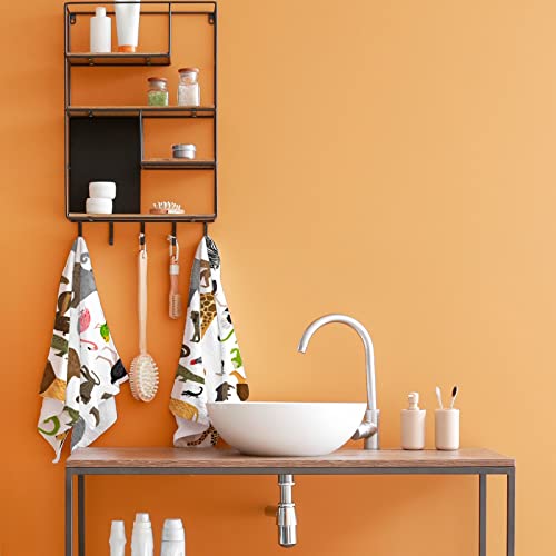 Hand Towel 2 Pack African Animal Birds Giraffe Monkey Tropical Fingertip Towel Face Towel Kitchen Tea Bar Dish Cloths Absorbent Dry Shower Towel #TOP4