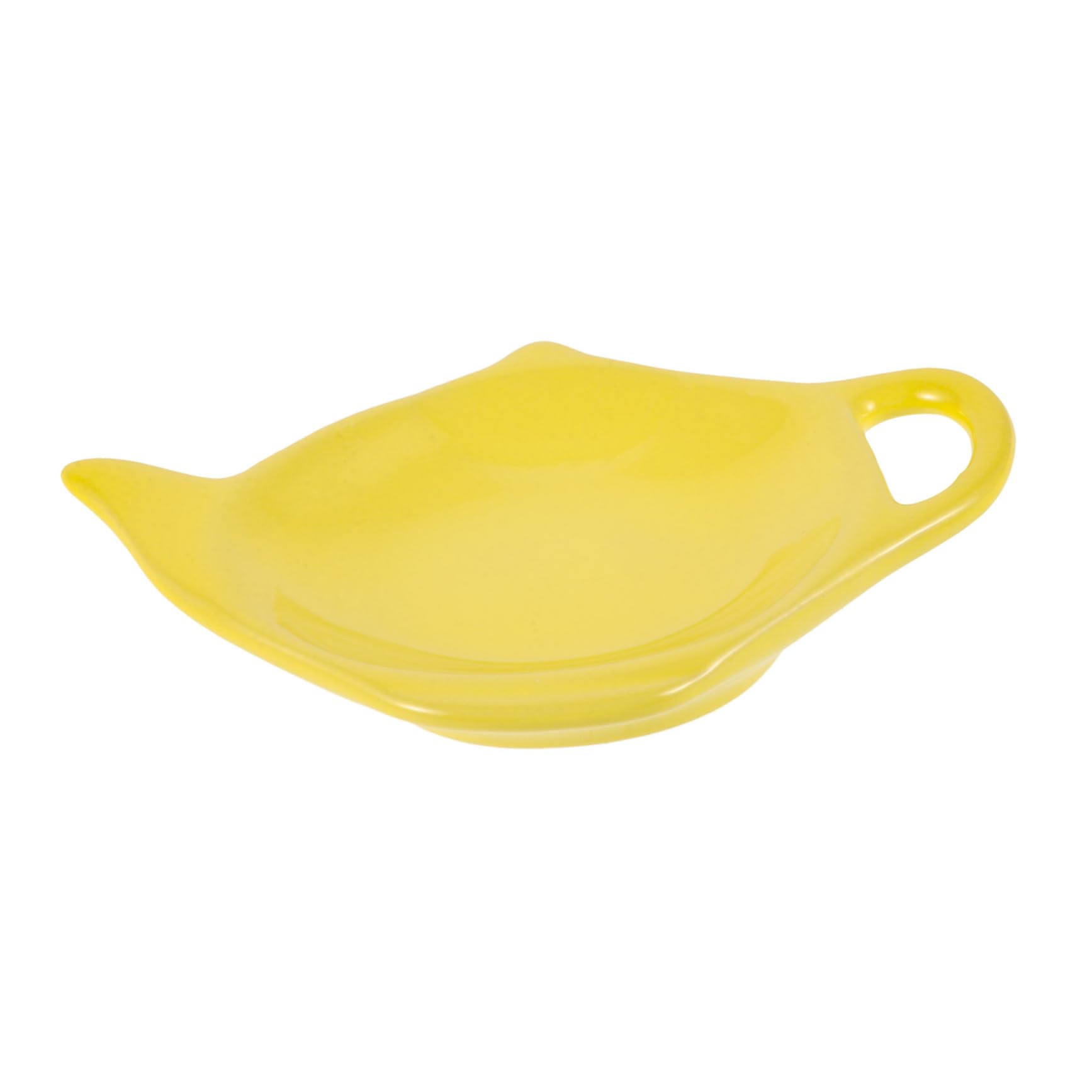 CIYODO Teapot Shaped Ceramic Tea Bag Coaster Charming Porcelain Tray for Tea Organization Unique Desktop Accessory for Tea Lovers Tea Bag Saucer for Clean Tidy Serving