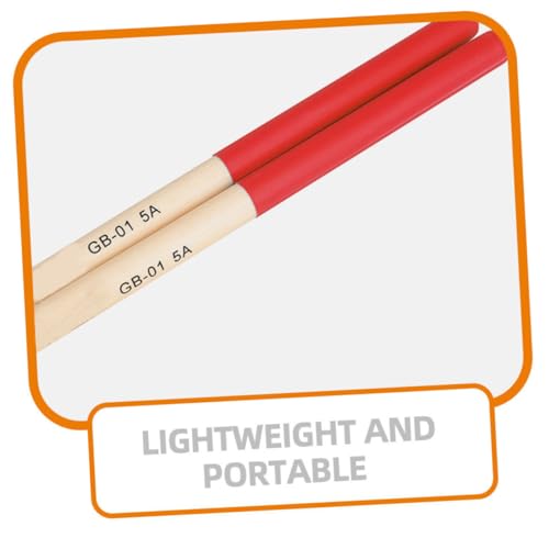 Baquetas de madera de arce rojo, pack de 3 pares miniatura 7