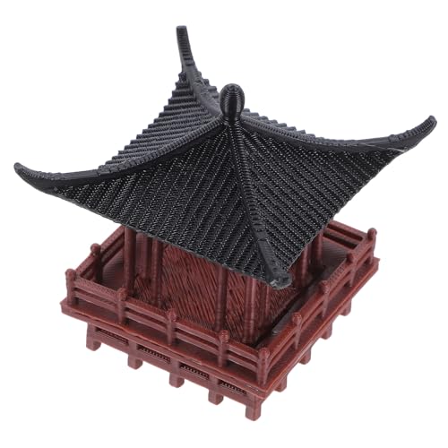 WEKADRIN Padiglione Decorativo Stile Cinese Retro in Miniatura Ornamento da Giardino e Desktop Modellino Architettura Tradizionale con Dettagli Artigianali Eleganti Adatto per Interni ed