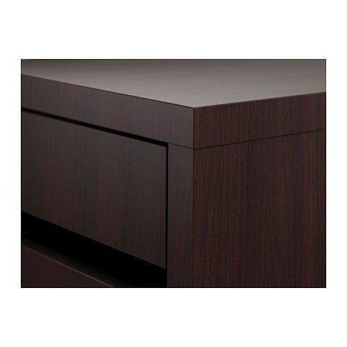 Ikea MICKE Élément de tiroir sur roulettes Noir/marron (35 x 75 cm)