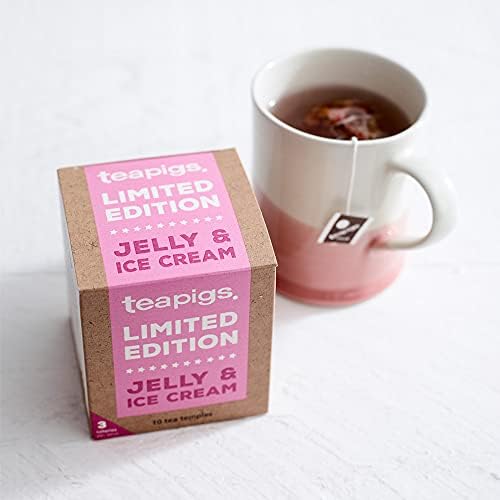 teapigs Jelly and Ice Cream Tea Made With Whole Leaves (1 Pack of 10 Tea Bags)