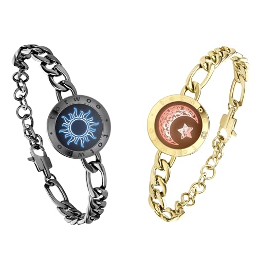 TOTWOO Long Distance Smart Bracelets for Couples Black - Image 2