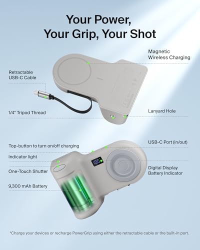 Belkin Stage PowerGrip Magnetic Wireless Charging Camera Grip, Sand - image 3