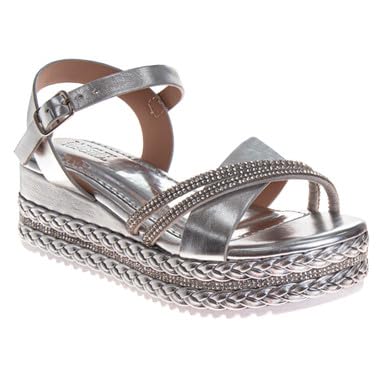 Badgley Mischka Girls' Metallic Wedge Sandals2