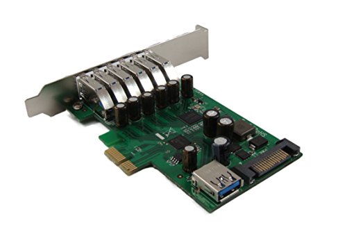 Ableconn Pex-Ub127 7-Port Usb 3.0 6X External + 1X Internal Pci Express (Pcie) Low Profile Host Adapter Card - Renesas Nec Upd720201 Chipset #TOP5