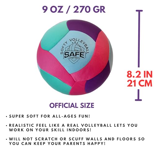 image for Safe Sport Gear Softy Volleyball - Super Soft Designed for Pain-Free P