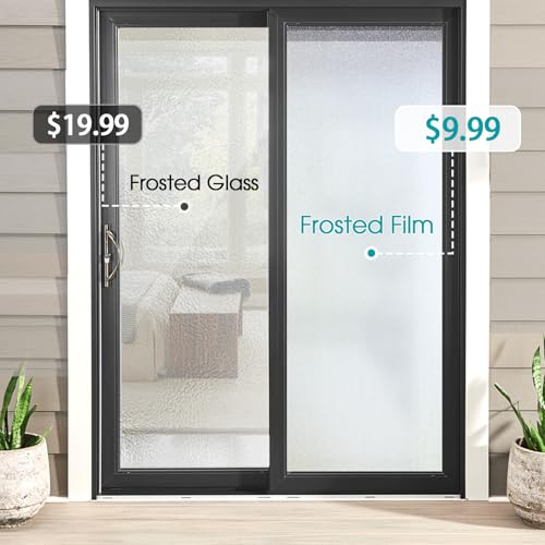 Coavas Window Privacy Film Frosted Glass Static Cling UV Sun Blocking Heat Control Window Tint Day and Night - Thumbnail 2