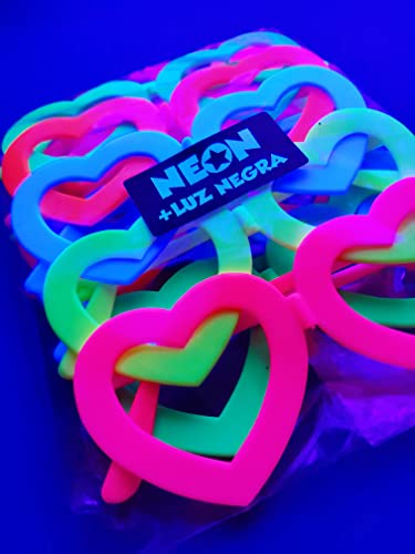 Óculos Neon p/Festa Balada Boate Casamento Formatura Aniversário 15 Anos (Coração)