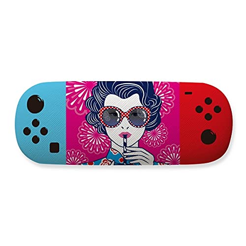 Étui pour lunettes de culture chinoise rouge avec finitions soignées motif femme