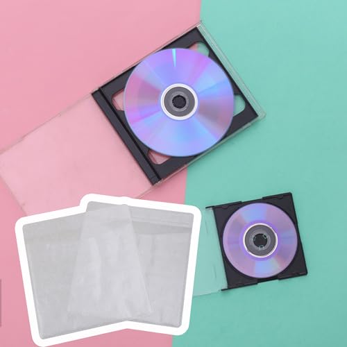 Fundas para CD y DVD con ventana transparente y solapa Mxfans para ahorrar espacio 6