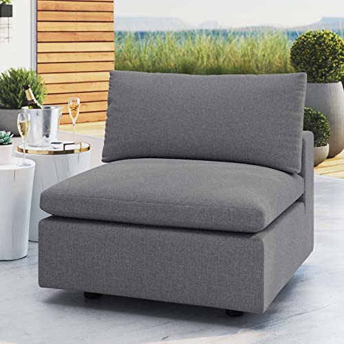 Modway Commix Outdoor Sunbrella Sectional Armless Chair Gray