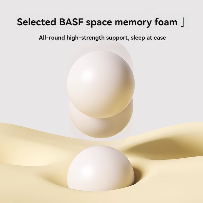 Dual-Zone Memory Foam Pillow w/Cooling Ice Silk Cover - Ergonomic Support for Side & Back Sleepers Purple