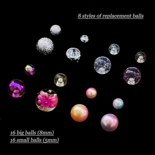 Pregnancy Belly Button Rings Plastic Silicone Flexible Maternity Navel Jewelry Clear Barbell Piercing Retainer Replacement Balls for Women 10mm 16mm 22mm 26mm 32mm 38mm 14G4