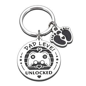 Fathers Day Gift for Husband New Dad to Be Gift Keychain Baby Birth Pregnancy Announcement Gifts for Husband First Time Dad Birthday Gifts Father’s Day Gifts for New Father Future Daddy Gifts for Men