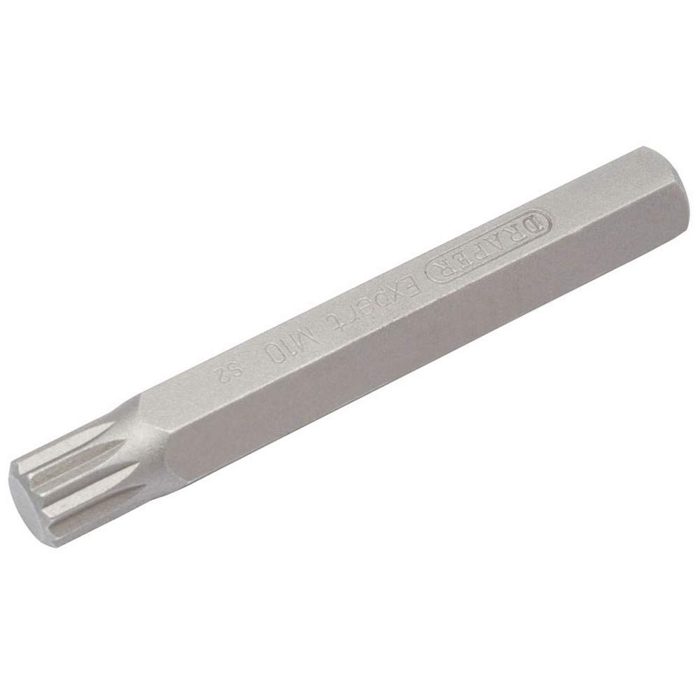Draper M10 X 75Mm Spline 10Mm Insert Bit For Mechanic'S Bit Sets Dr-33348