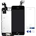 for iPhone 5S LCD Screen Black - Corepair Full Assembly Display Replacement Touch Digitizer with Home Button, Front Camera, Ear Speaker, Repair Tools and Screen Protector