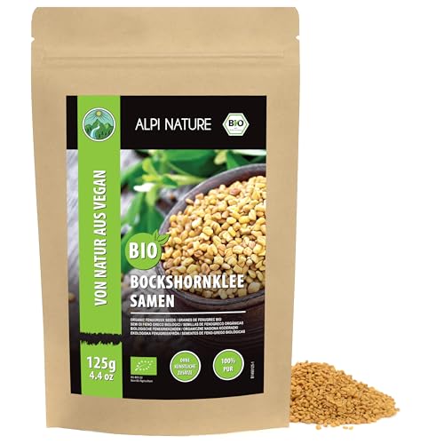 Alpi Nature Bockshornkleesamen BIO ganz 125g, Bockshornklee Samen ganz, Bockshornklee Gewürz