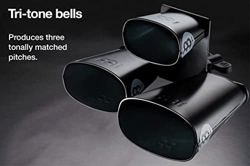 Meinl Percussion Sltri-Bk Black Powder Coated Steel Triple Bell #TOP1
