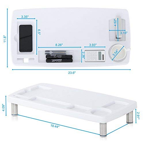 Fitueyes Monitor Stand Computer Riser With Storage Organizer Office Desk Laptop Cellphone Tv Printer Desktop Container Natural,Dt106003Pw #TOP4