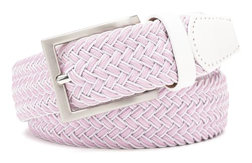 Image of Fabio Valenti Canvas Elastic Fabric Woven Stretch Braided Belts for Men Women Junior with Multicolored /Full Sizes