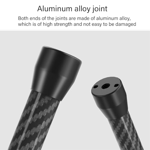 Varilla de extensión de tornillo 1/4 fibra de carbono barra para trípode cámara réflex DSLR 3