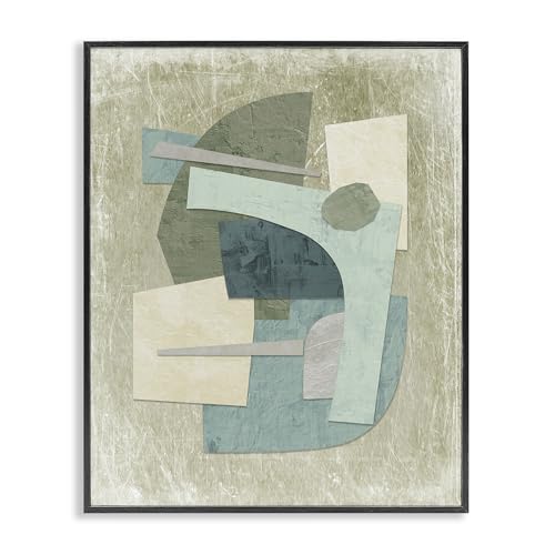 Layered Neutral Geometric Abstract, 11 x 14 Inch Framed Giclée Print