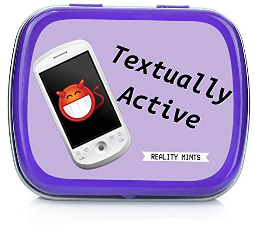 Gears Out Textually Active Mints - Devil Emoji Cell Phone Design Mint Tin - Novelty Candy For Teens - Wintergreen Breath Mints, Sugar-Free #TOP1