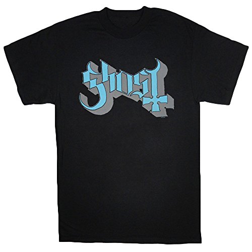 Image of Ghost 'Blue/ Grey Keyline Logo' T-Shirt (medium)