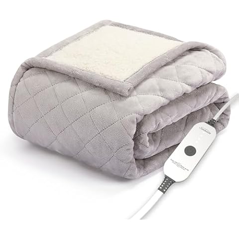 Sunbeam Velvet Sherpa Heated Throw Cover