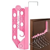 Appendiabiti pieghevole sopra la porta, gancio sopra la porta per il bagno | Multifunzionale porta da viaggio | Appendiabiti portatile da balcone, gancio con 5 slot per negozio