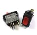 (HY#68) 2 Pieces Carling Technologies Rocker Switch with Red Lamp, SPST, 16A, 250V, RED