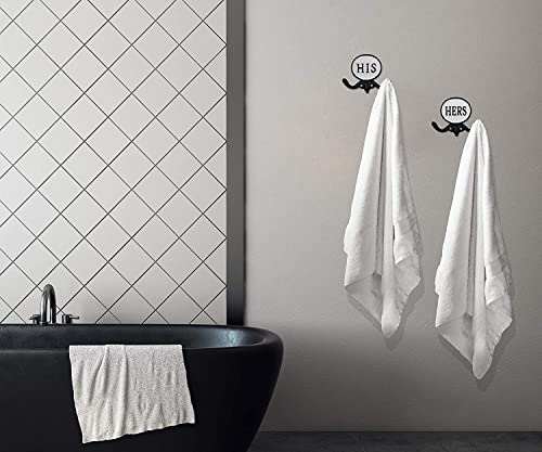 Auldhome His And Hers Towel Hooks (Set Of 2); Cast Iron Rustic Farmhouse Decor Door Wall Hangers #TOP1