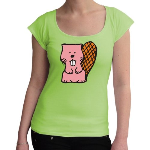 tees4lowRaxxpurl Beaver Fun Ladies T-Shirt